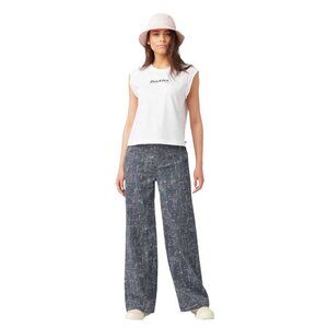 NWT Dickies  Regular Fit Wide Leg Work Pants FP901R2A Rinsed Navy Crosshatch